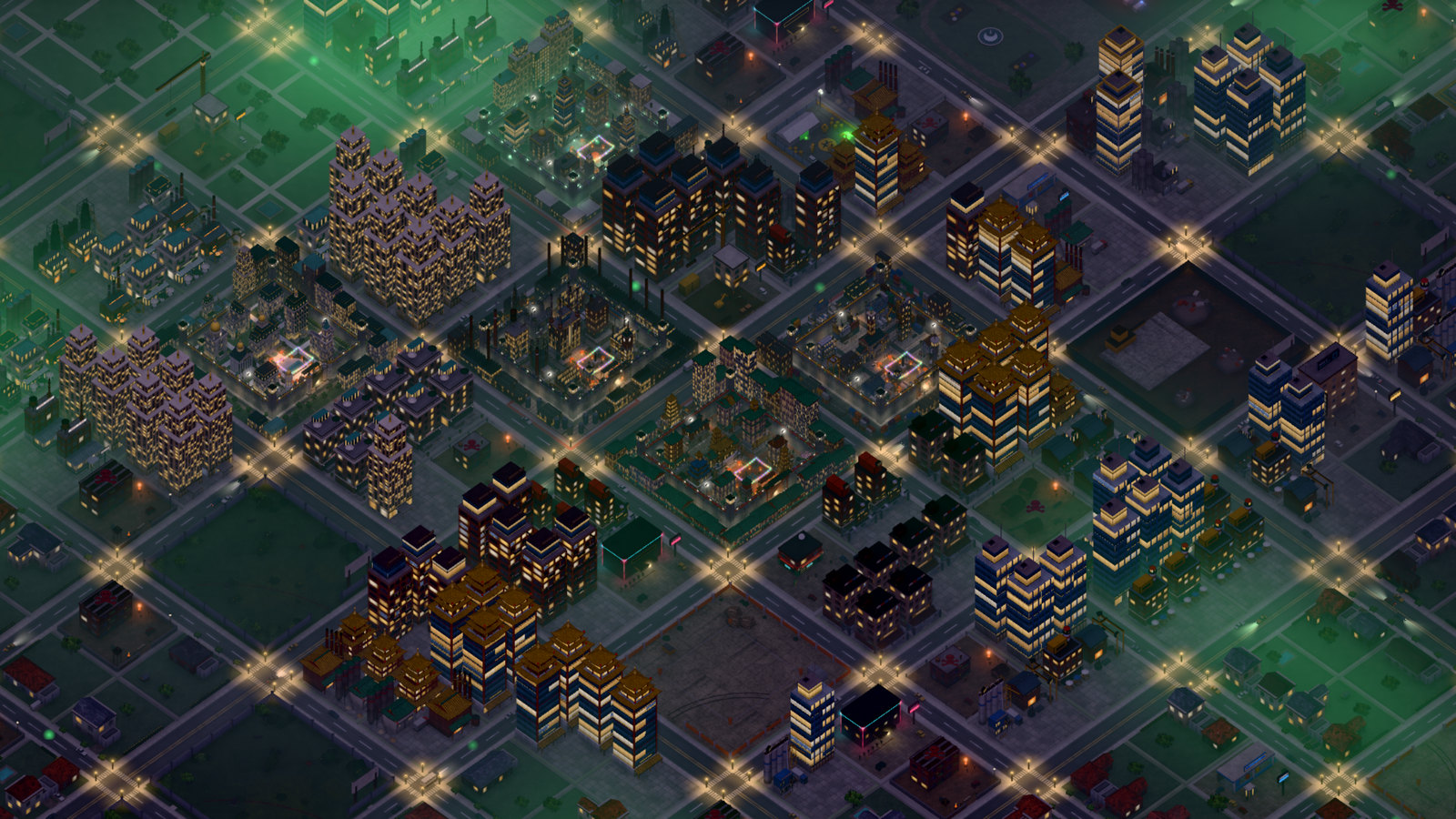 The city under the green mist
